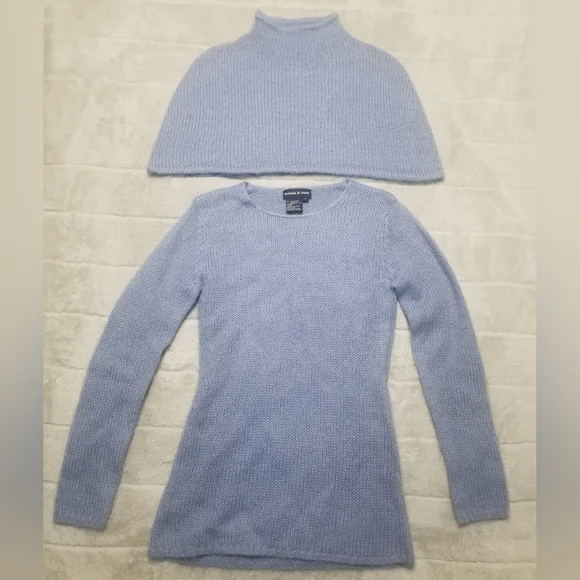 Tristan & Iseut Blue Sweater and Shrug Set Size S - Picture 3 of 8